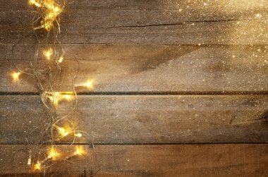 Noel sıcak altın garland ışıkları