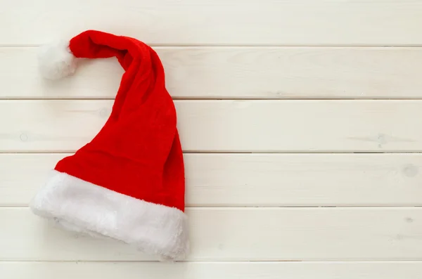 Santa Claus czerwony kapelusz na białym tle — Zdjęcie stockowe