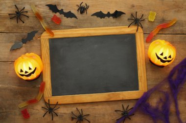 Cadılar Bayramı tatil kavramı Üstten Görünüm