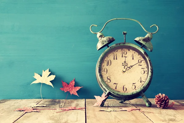 Image of autumn Time Change. Fall back concept — Stock Photo, Image