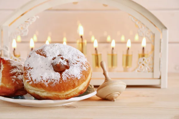 Imagen de enfoque selectivo de vacaciones judías Hanukkah — Foto de Stock