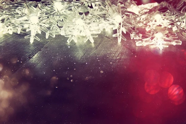 Noel ağacı garland ışıkların soyut resim — Stok fotoğraf