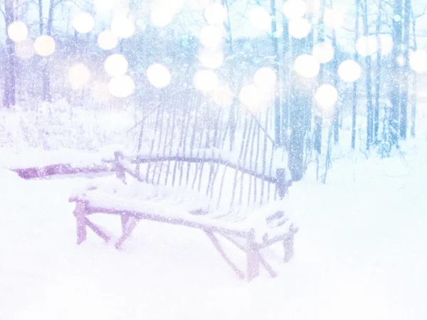 Dreamy and abstract magical winter landscape photo — Stock Photo, Image