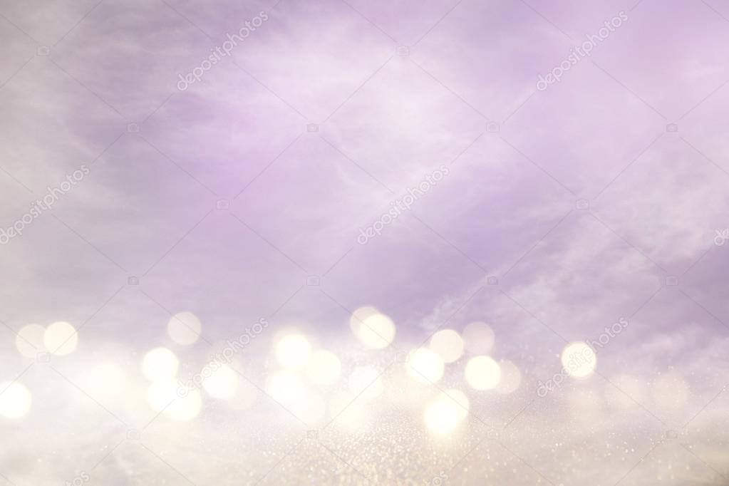 pink, light purple and silver abstract bokeh lights