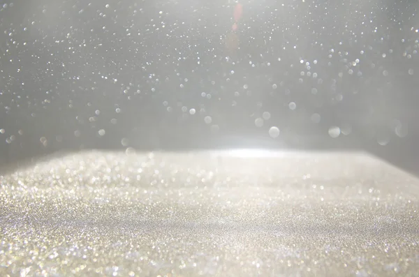 キラキラ ビンテージ ライト背景。シルバーと白 — ストック写真