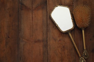 Üstten Görünüm görüntü vintage kadın tuvalet Aksesuar