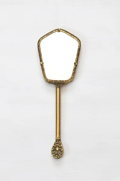 Top view image of vintage hand mirror — Stock Photo, Image