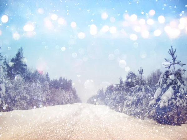 Marzycielski i streszczenie magiczny zimowy krajobraz Fotografia — Zdjęcie stockowe