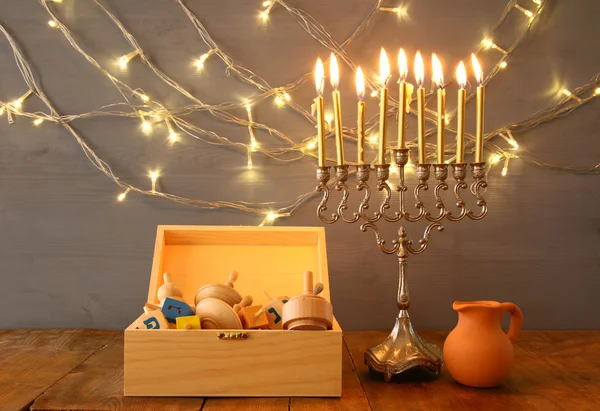 Χαμηλών τόνων εικόνα της εβραϊκής διακοπές Hanukkah — Φωτογραφία Αρχείου