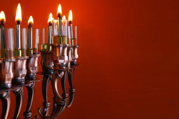 Χαμηλών τόνων εικόνα της εβραϊκής διακοπές Hanukkah φόντο. — Φωτογραφία Αρχείου