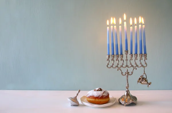 Εβραϊκή διακοπές Hanukkah φόντο με menorah — Φωτογραφία Αρχείου