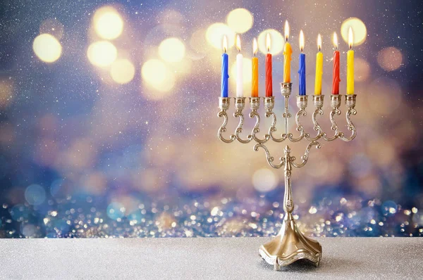 ユダヤ人の祝日のハヌカの背景のイメージ — ストック写真
