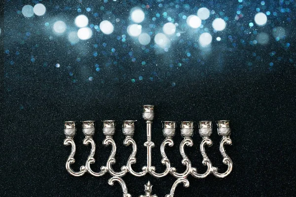 Lågmäld bild av judiska högtiden Hanukkah — Stockfoto