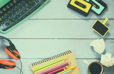 80'ler görüntüsünü stil nesneleri 