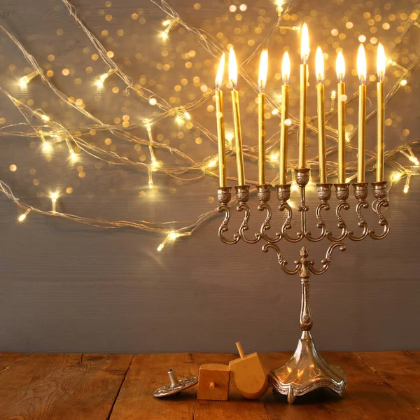 Bild des jüdischen Feiertags Chanukka Hintergrund — Stockfoto