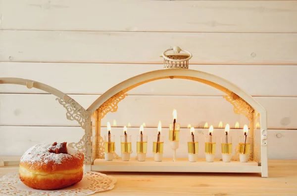 Selective focus image of jewish holiday Hanukkah — Stock Photo, Image