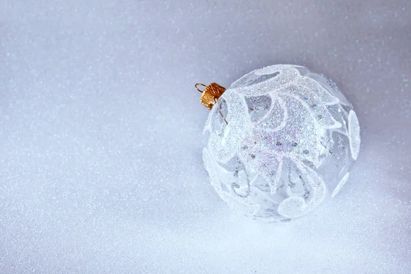 Image of christmas festive tree white ball decoration — Stock Photo, Image