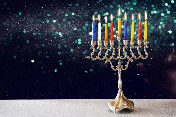 Jewish holiday Hanukkah background — Stock Photo, Image