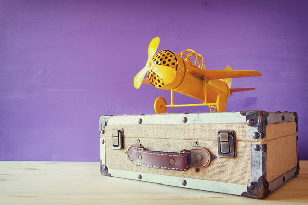 vintage yellow toy plane