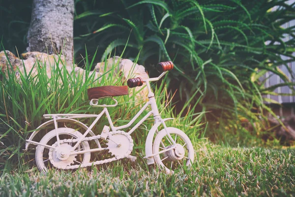 Vintage bicycle miniature toy — Stock Photo, Image