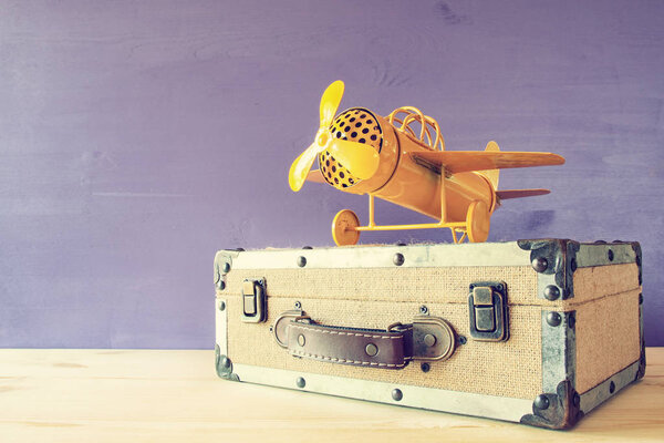Photo of vintage yellow toy plane