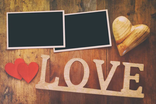 Prázdné rámečky další slovo láska — Stock fotografie