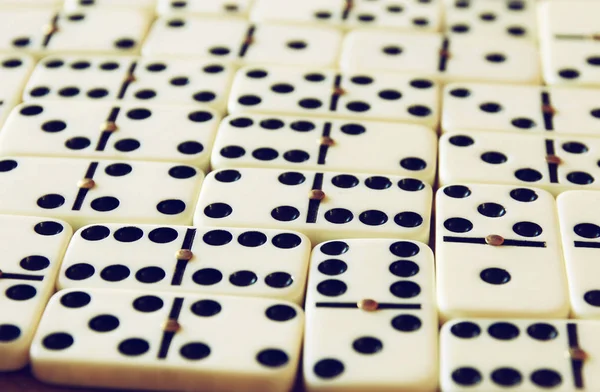 Білий domino блоків — стокове фото