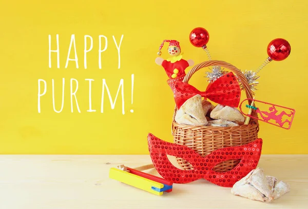 Conceito de celebração Purim (feriado de carnaval judaico ) — Fotografia de Stock