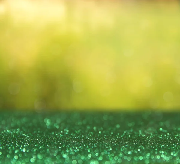 Glitter grön vintage lampor — Stockfoto