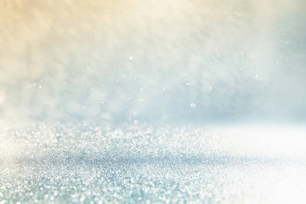 Glitter lights background. silver and blue — Stock Photo, Image