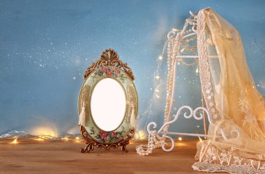 Antika boş Victoria tarzı çerçeve ahşap tablo