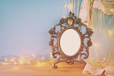 Antika boş Victoria tarzı çerçeve ahşap tablo