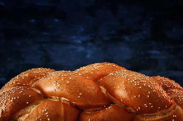 Geleneksel challah ekmek görüntüyü kapat — Stok fotoğraf