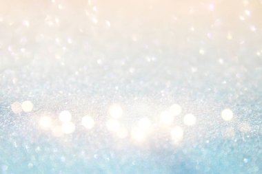 Glitter vintage beyaz ışıkları arka plan. de-odaklı