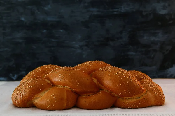 Geleneksel challah ekmek görüntüyü kapat — Stok fotoğraf