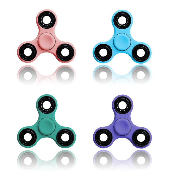 Colección de spinner estrés aliviar juguete aislado — Foto de Stock