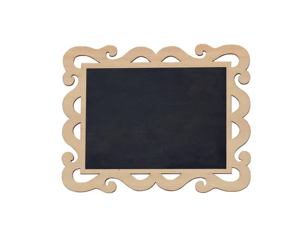空复古黑板上白色木制背景 — 图库照片
