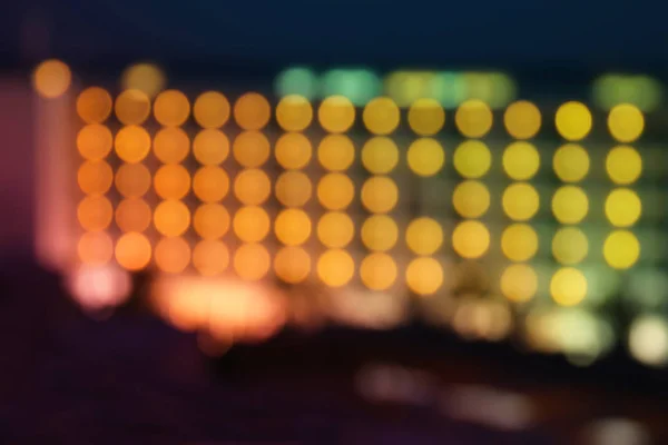 Imagen abstracta de la noche borrosa hotel luces fondo —  Fotos de Stock