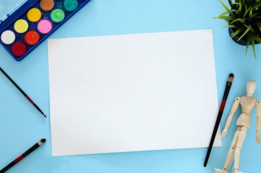 En iyi sanatçı sanat görüşü arka plan sağlar. Kopya alanı.