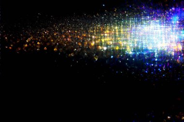 Glitter vintage ışıklar arka plan. çok renkli ve siyah. de-odaklı