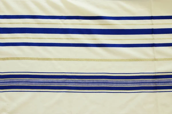 White Prayer Shawl - Tallit background, jewish religious symbol — Stock Photo, Image