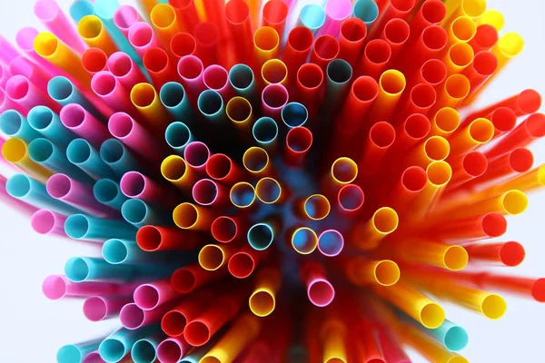 Верхний вид изображения красочных соломинки. абстрактное или партийное — стоковое фото