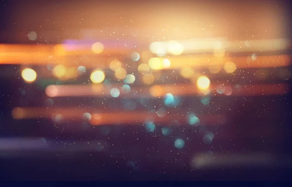 Imagen de colorido desenfocado desenfocado bokeh luces. concepto de movimiento y vida nocturna —  Fotos de Stock