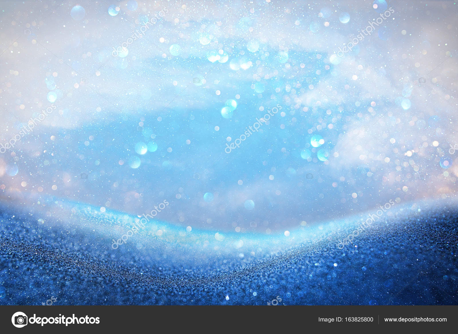 Glitter Vintage Lights Background Light Blue And Silver De