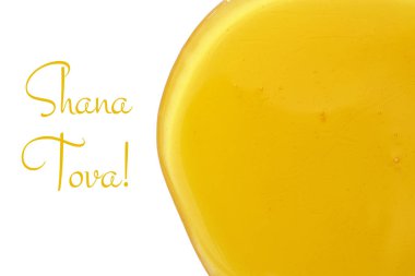 Beyaz bir arka plan üzerinde izole tatlım. Rosh hashanah (Yahudi yeni yıl tatili) kavramı