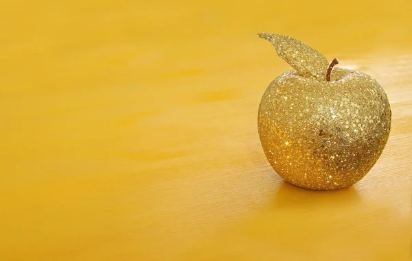 Roš ha-šana (židovský Nový rok dovolená) koncepce. Dekorativní zlato — Stock fotografie