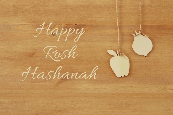 Rosh hashanah (Yahudi Yeni Yıl Tatili) konsepti. Geleneksel semboller — Stok fotoğraf