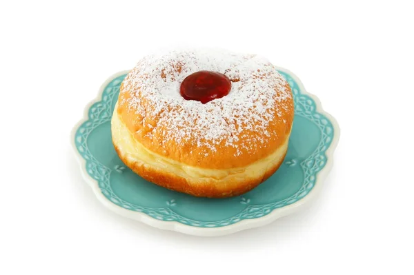 Fiesta judía Hanukkah donut tradicional aislado en blanco — Foto de Stock