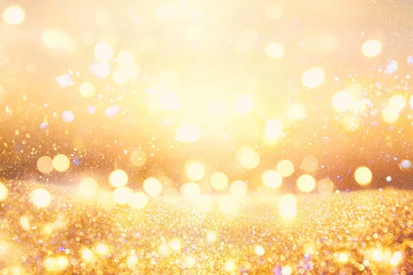 Glitter Vintage Lichter Hintergrund. dunkelgold und schwarz. de fokussiert. — Stockfoto