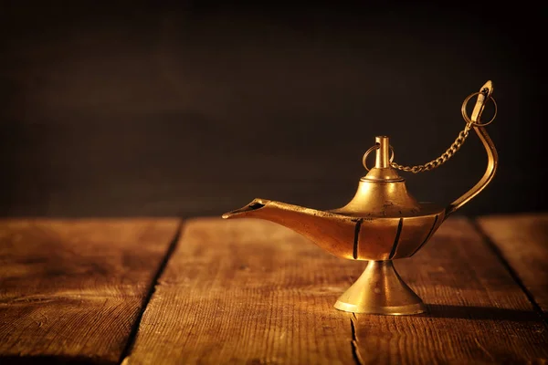 Image of magical aladdin lamp. Lamp of wishes. — Stock Photo, Image